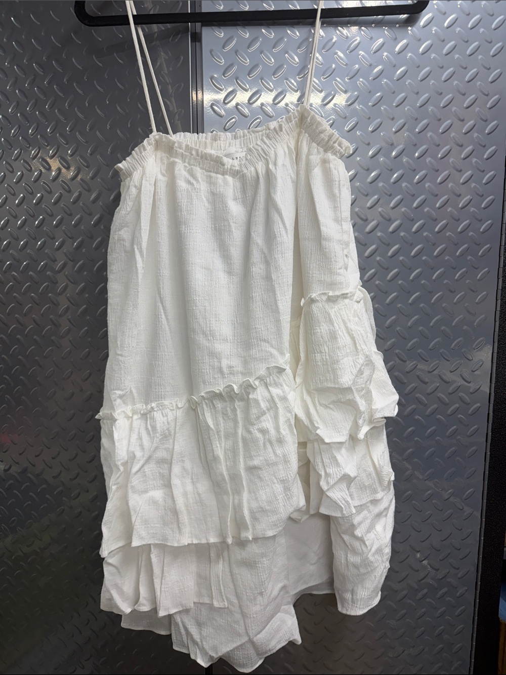 Lush strappy ruffle sundress.